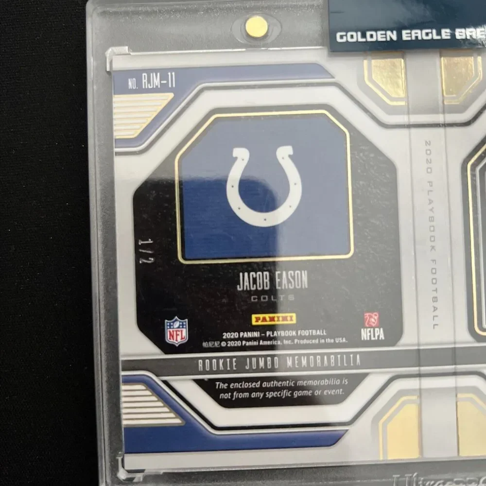 2020 Jacob Eason Rookie Playbook Booklet 2 Patch Nike‎ Swoosh 1/2